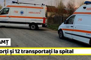 NEAMȚ: 3 morţi şi 12 transportaţi la spital, în minivacanţa de Crăciun