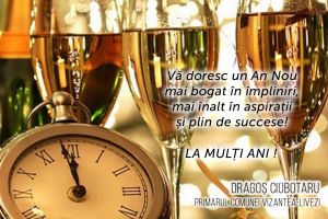 Dragoş Ciobotaru, primar Vizantea-Livezi: „Vă doresc un An Nou mai bogat în împliniri!”