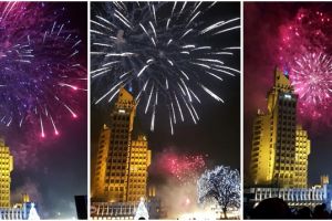 FOTOGALERIE&VIDEO. Foc de artificii spectaculos la Satu Mare! La mulţi ani, sătmăreni!