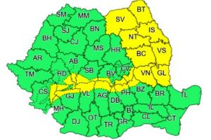 ACUM: Cod galben de vânt în Vrancea şi în alte 8 judeţe din nordul Moldovei