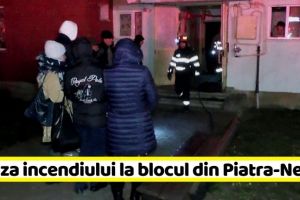 NEAMȚ: Incendiu la un bloc din Piatra-Neamţ, de la o siguranţă improvizată (FOTO)