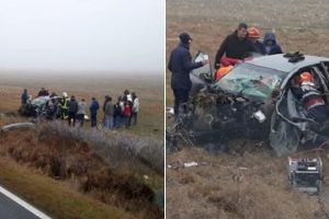 FOTO/ VIDEO: ACCIDENT GRAV pe şoseaua Timişoara-Buziaş. Șoferul unui autoturism din Alba, în stare critică, după ce a pierdut controlul volanului şi s-a izbit de un copac