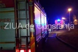 Incendiu pe strada Baba Novac din Constanta. Interventie de urgenta a pompierilor 