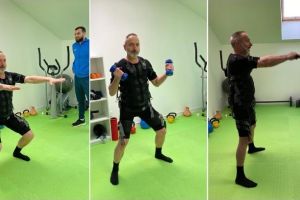 FOTO: Viceprimarul cu atribuţii de primar, la sala de sport, pregătit să îşi zdrobească adversarii politici în noul an