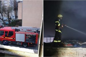 FOTO. UPDATE. Incendiul de la fosta centrală termică a izbucnit de la o ţigară
