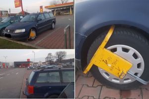 FOTO Știrea Ta. Penny Market, ştie ce NU ne place: Un conducător s-a trezit cu roata maşinii blocate, după ce nu a respectat regulamentul de parcare al magazinului