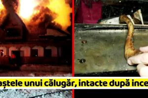 NEAMȚ: Incendiu la Petru Vodă: Moaştele unui călugăr au rămas intacte (FOTO)