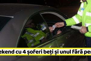 NEAMȚ: Weekend cu patru şoferi beţi şi unul fără permis