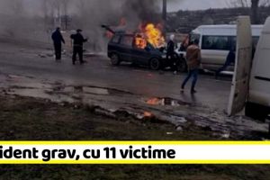 Naţional: Accident grav, cu 11 victime. A fost activat Planul Roşu de Intervenţie
