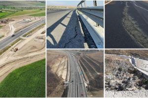 FOTO| Tablou dezamăgitor pe lotul 3 al A1 Orăştie-Sibiu: Lucrările de stabilizare a solului din zona Aciliu-Apoldu de Jos nu sunt finalizate nici după 4 ani