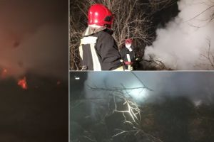 UPDATE FOTO| INCENDIU la un depozit de furaje, intre Pâclişa şi Vurpar: Ard 20 de tone de fân. Intervin pompierii Alba Iulia