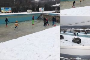 Patinoar la Băile Figa în două dintre bazine. Cât costă distracţia (FOTO)