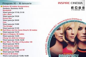 Program Cinema Inspire Alba Mall. Ce filme vor rula în perioada 10 – 16 ianuarie 2020