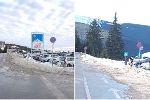 FOTO Atenţie, şoferi – Indicatoare noi la Arena Platoş Păltiniş – Oprirea este interzisă