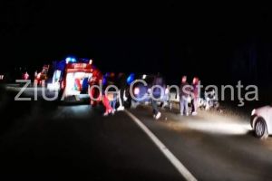 Accident grav in judetul Constanta. Un autoturism s-a rasturnat. Șoferul, la spital