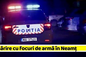 NEAMȚ: Urmărire cu focuri de armă pentru prinderea unui şofer