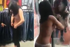 Caz frapant: Adolescentă lovită, dezbrăcată şi scoasă în stradă de vânzătoarea unui magazin, după ce a încercat să fure pantaloni (VIDEO)
