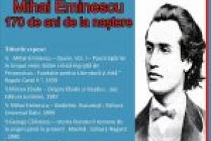 Biblioteca Judeţeană „Alexandru şi Aristia Aman”: Expoziţie – „Mihai Eminescu – 170 de ani de la naştere”