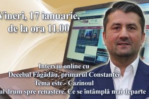 Interviu online cu Decebal Fagadau, primarul Constantei:  Tema este - Cazinoul - lungul drum spre renastere. Ce se intampla mai departe