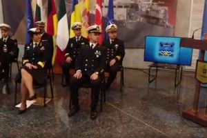 Ceremonia de luare in primire a Gruparii Navale Permanente NATO de Lupta Contra Minelor SNMCMG-2, la Constanta (video)