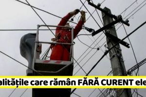 NEAMȚ: Localităţile care rămân FĂRĂ CURENT în perioada 20 – 26 ianuarie