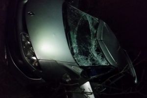 Judetul Tulcea: Un tanar baut s-a izbit cu masina de un stalp