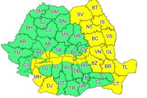 Cod galben de vânt puternic pentru judeţul Suceava