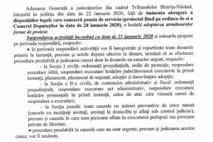 Nemulţumiţi că li se taie pensiile speciale, magistraţii Tribunalului Bistriţa-Năsăud încep azi protestul