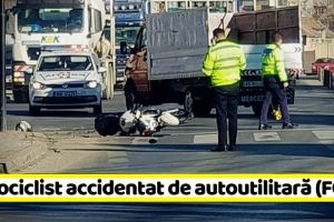 NEAMȚ: Motociclist accidentat de o autoutilitară (FOTO)