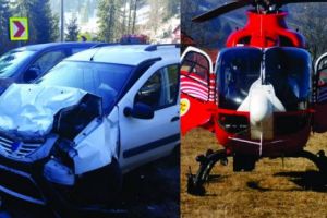 FOTO: Accident cu patru victime! O fetiţă de 7 ani, dusă de elicopterul SMURD la Târgu-Mureş!
