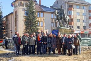 Foto/Video: Unirea Principatelor Române de la 1859, sărbătorită azi în centrul oraşului Câmpeni