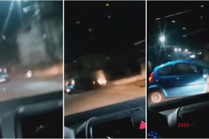 VIDEO| ACCIDENT rutier filmat LIVE cu camera de bord într-o comună din Alba: O maşină s-a izbit de un cap de pod, într-o curbă