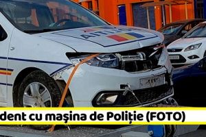 NEAMȚ: Accident cu maşina de Poliţie (FOTO)