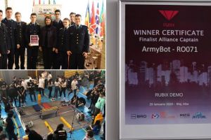 FOTO: Echipa de robotică Army Bot a Colegiului Militar ”Mihai Viteazul” din Alba Iulia, LOCUL 2 la „Rubix Demo” de la Blaj