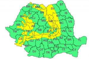 DÂMBOVIȚA: COD GALBEN pentru zona montană