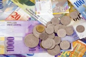 Francul elvetian a atins un nou maxim