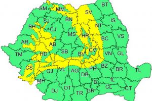 Cod galben de vânt într-o parte a judeţului Bihor