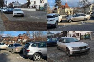 FOTO Știrea ta| Șofer „indecis” în Alba: Când nu îţi ajunge un singur loc de parcare ocupi DOUĂ