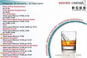 Program Cinema Inspire Alba Mall. Ce filme vor rula în perioada 31 ianuarie – 6 februarie 2020