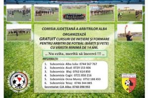 Nou curs de formare a arbitrilor organizat de Comisia Judeţeană a Arbitrilor Alba: “Nu ezita, merită să încerci”
