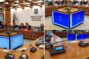 FOTO. Sala de şedinţe a Consiliului Judeţean s-a modernizat. Dotări de ultimă generaţie