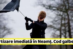 METEO: Avertizare imediată în Neamţ (31 ianuarie). Cod galben