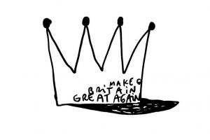 FOTO – Artistul sibian Dan Perjovschi „desenează” problemele Brexit-ului