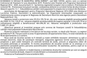 REVITALIZAREA INFRASTRUCTURII ECONOMICE ŞI SOCIALE ÎN MUNICIPIUL VATRA DORNEI