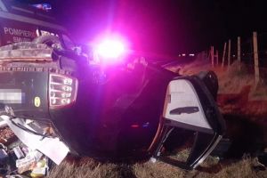 Judetul Constanta. Accident rutier grav. Masina cu rotile in sus. Trei victime printre care si un copil