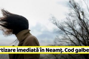 METEO: Avertizare imediată în Neamţ (1 februarie). Cod galben