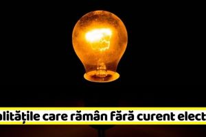 NEAMȚ: Localităţile care rămân FĂRĂ CURENT în perioada 3 – 9 februarie