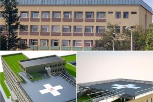 Au început lucrările de construcţie a heliportului pe terasa SJU Bistriţa