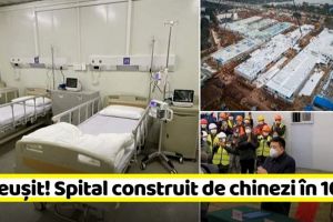 Spital construit de chinezi în 10 zile. Azi au fost internaţi primii pacienţi