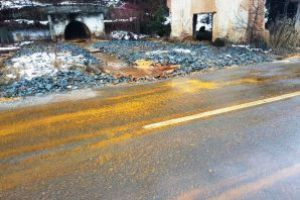 Deversare ape de mina de la galeria Breiner din Baiut